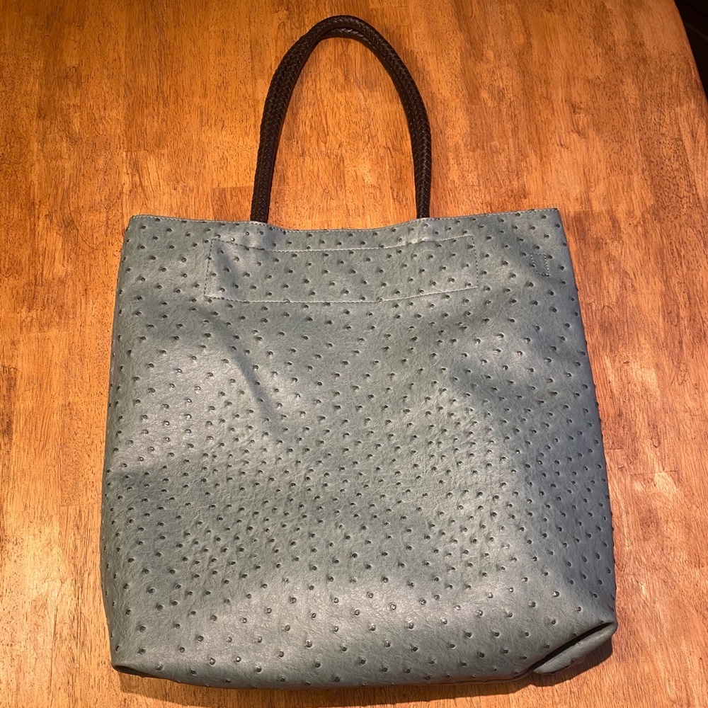 Faux Ostrich Tote